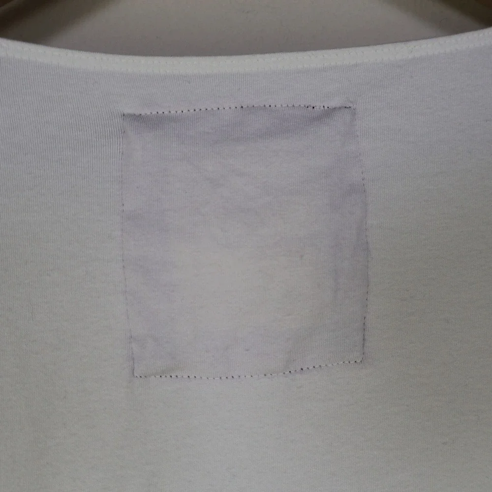 Hollister Babydoll Knit Top Small Coquette Satin Bow Empire Waist White Cotton - Picture 6 of 10